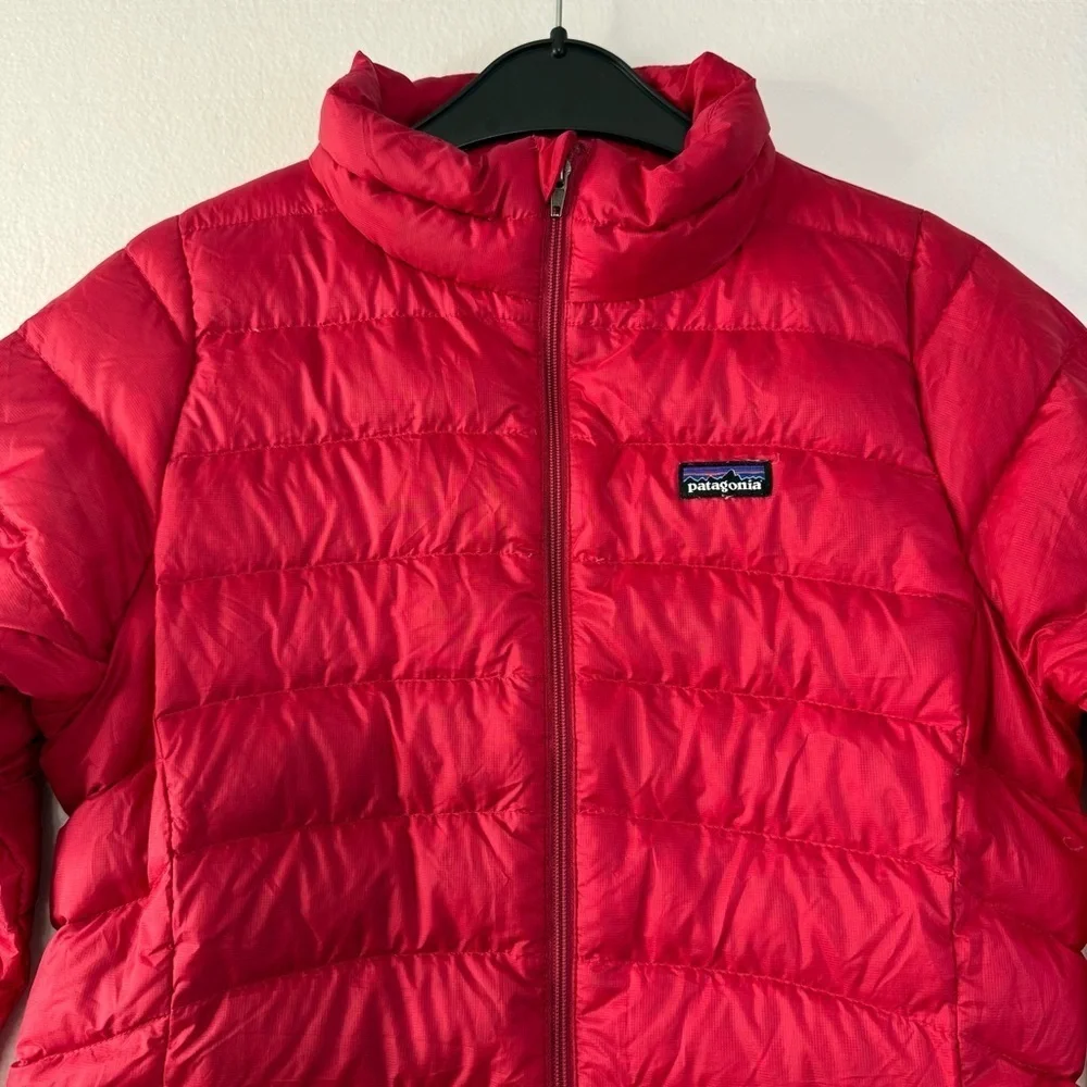 Patagonia Insulated Down Puffer Jacket Full Zip Girls Size XL Hot Pink Outerwear